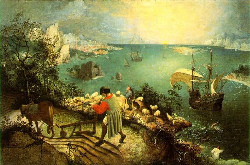 BRUEGEL, Pieter the Elder Landscape with the Fall of Icarus g Sweden oil painting art